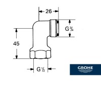 MEDIDAS ANGULO de CONEXION GROHE